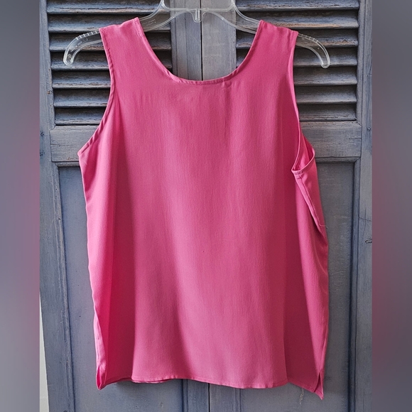 NWOT Design Assets Silk Pink Tank Top - Picture 4 of 7